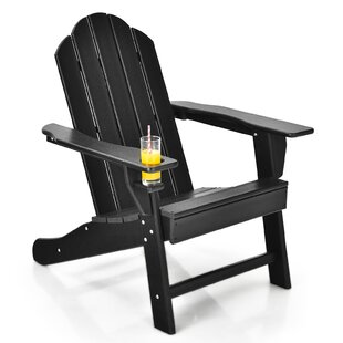 Resin adirondack chairs with cup outlet holders